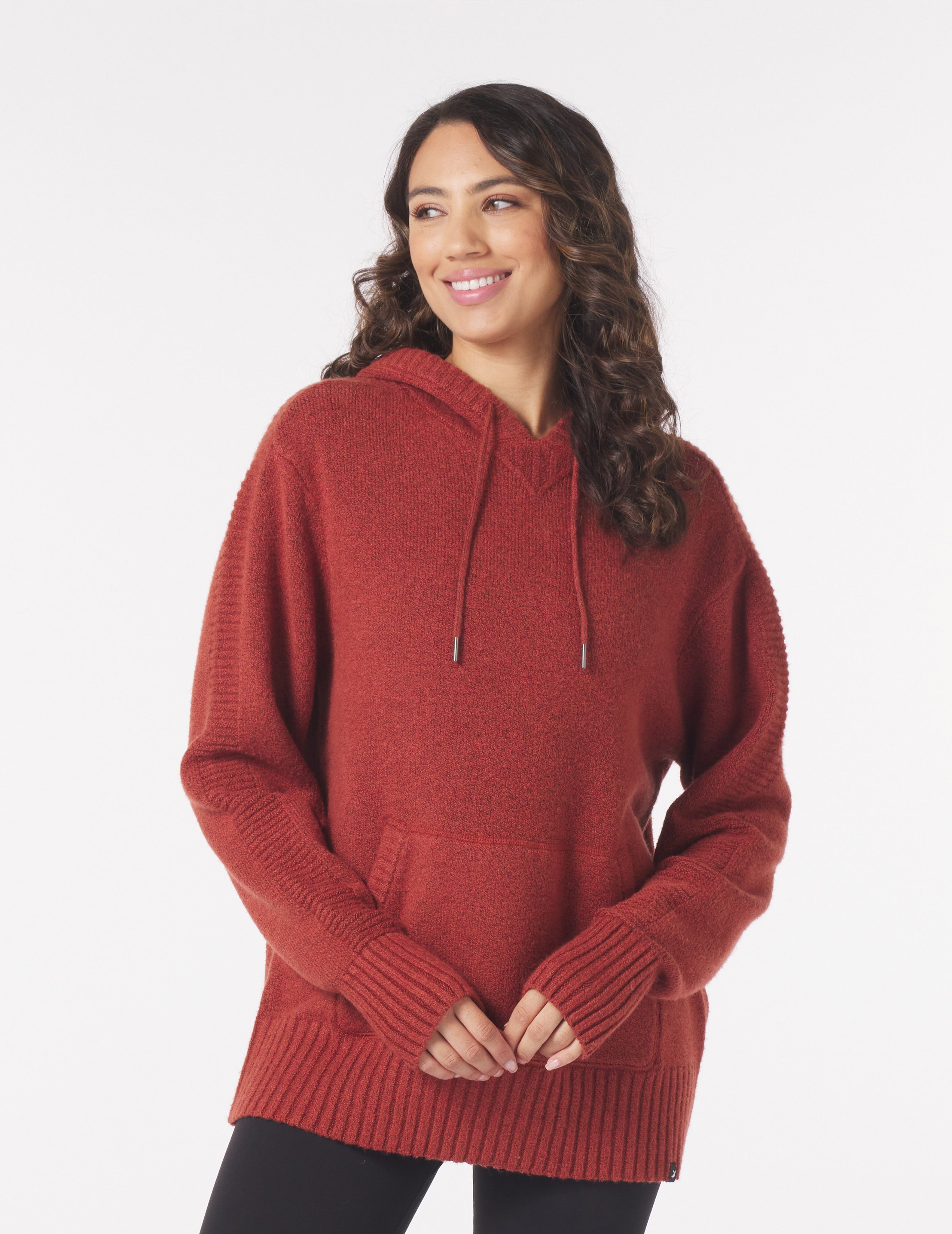 Glyder Knit Up Unisex Hoodie Brick Red L Brick Red