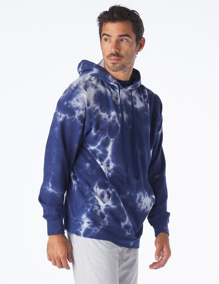 Atlas Hoodie: Indigo Blur Dye