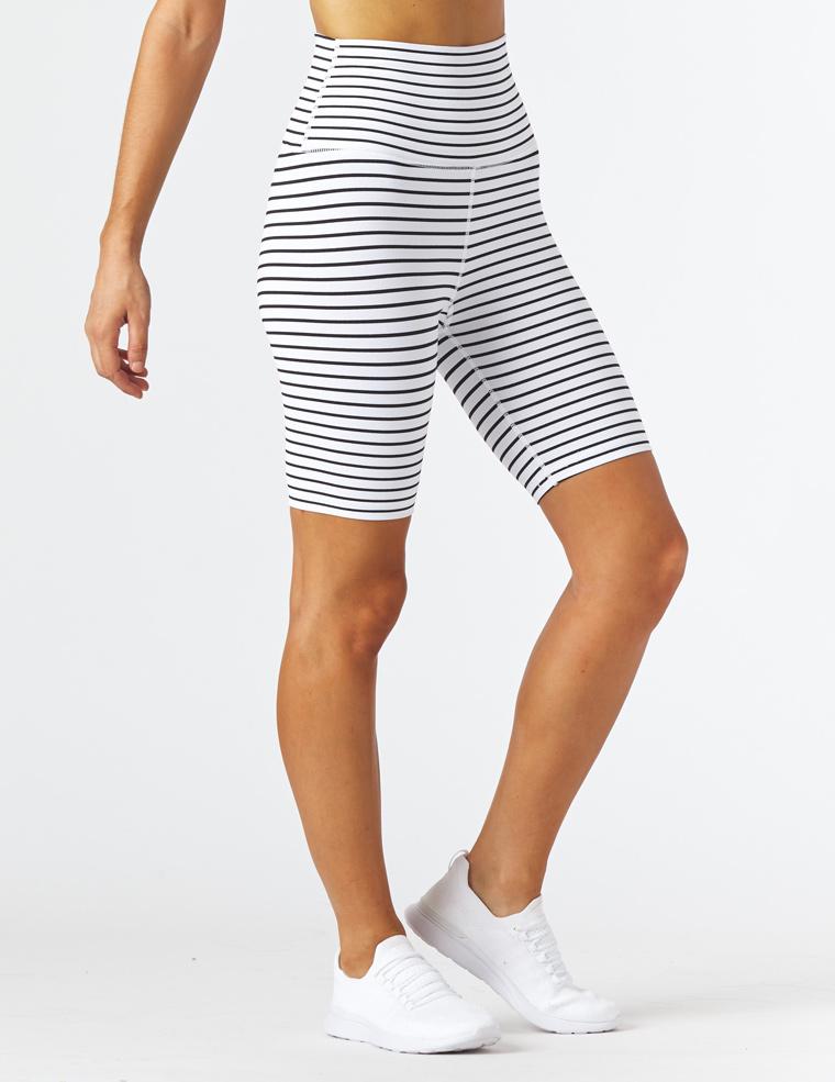 High Power Bike Short II White Black Stripe