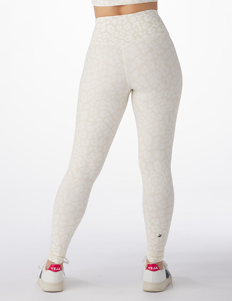 Sultry Legging Rib: Oatmilk Leopard