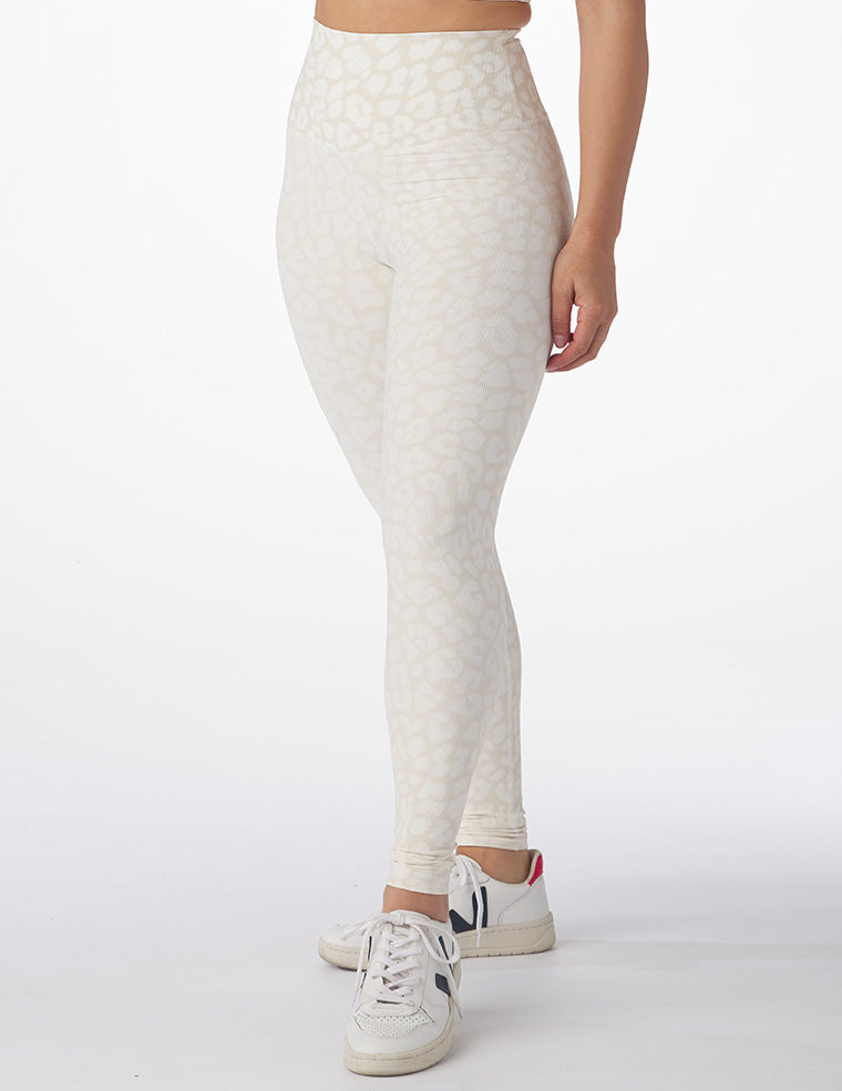 Sultry Legging Rib: Oatmilk Leopard